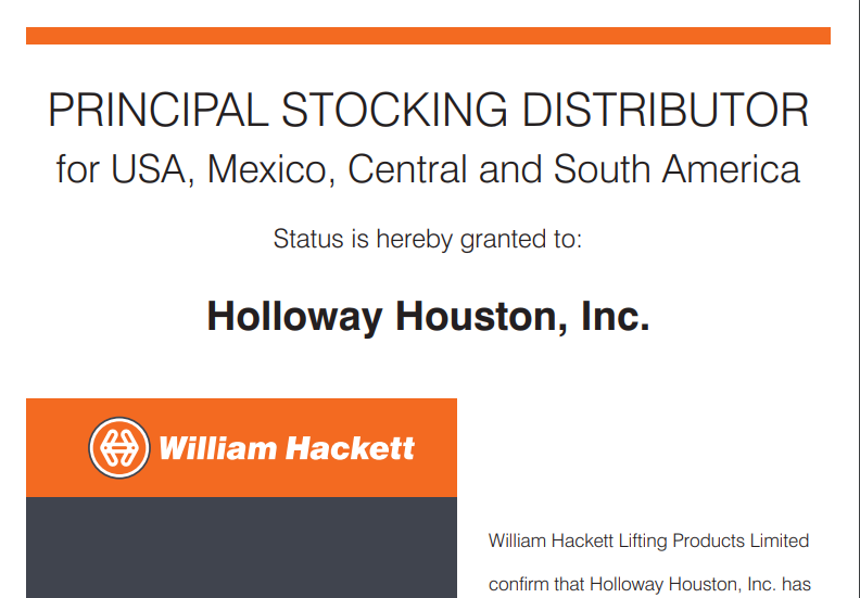 William Hackett Principal Stocking Distributor